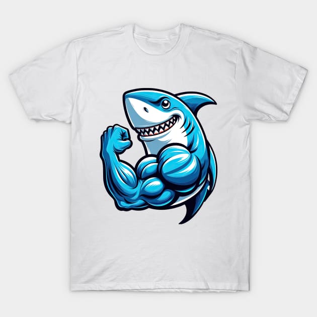 Muscular Shark: Power of the Ocean T-Shirt by DefineWear